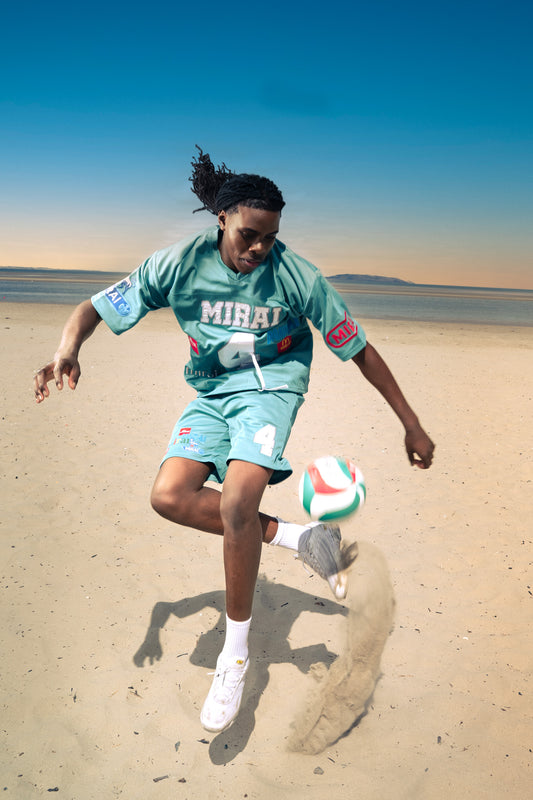 MIRAI LOGO SHORTS TURQUOISE